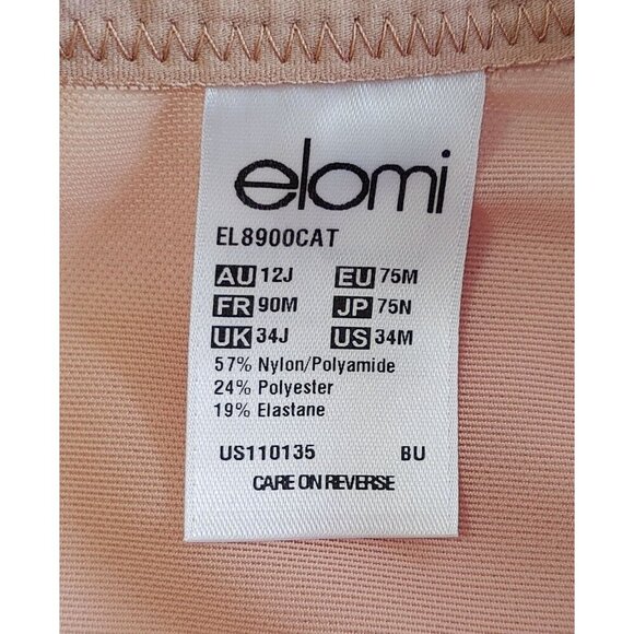 Elomi Matilda Semi Sheer UW Plunge Bra EL8900 Cafe Au Lait Size US 34M - Picture 4 of 5